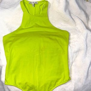 like green razor back bodysuit